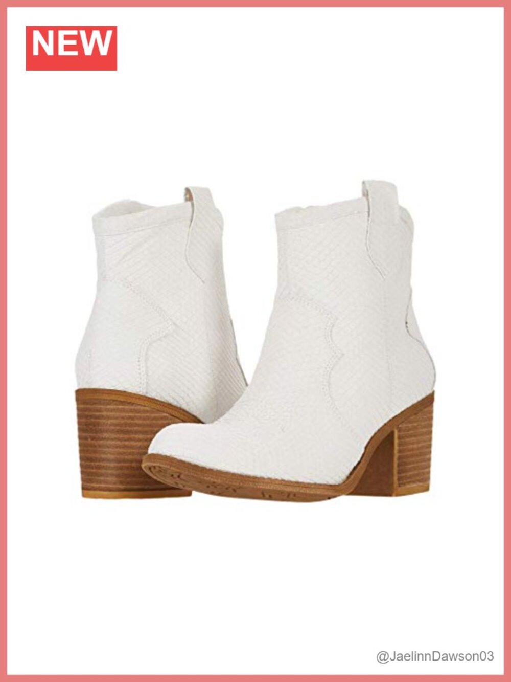 Dirty Laundry Unite Women's Western Ankle Bootie Stacked Heel Pull-On Snake